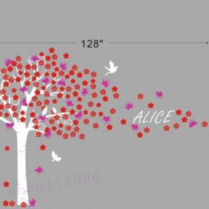 Wall Decals - Tree Wall Decal With Blossoms - Wall..